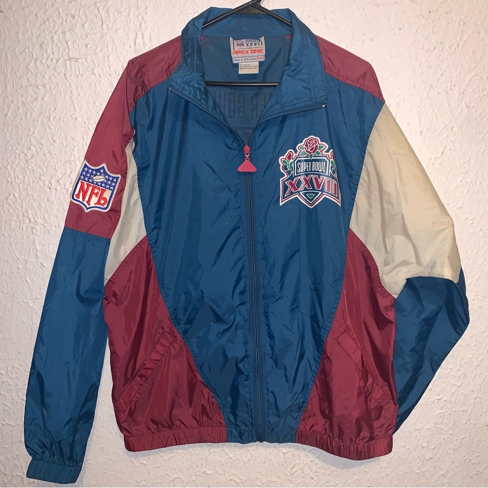 Vintage 1992 Super Bowl XXVIII Cowboys Apex One Windbreaker Jacket M